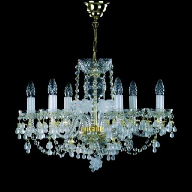 Frosted glass drop chandelier - gold | Ceiling chandeliers