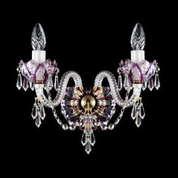 Double coloured wall chandelier - nickel