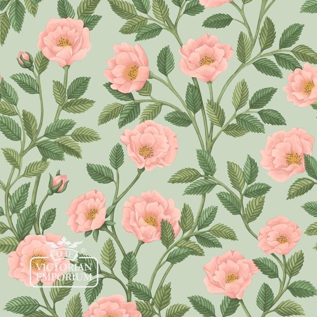 Victorian Wallpaper 7014 Hampton Roses Flat Full Repeat