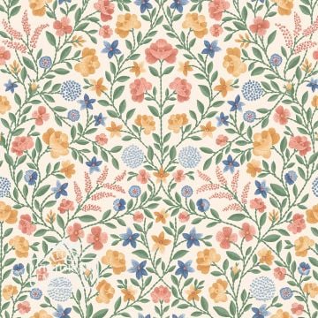 Victorian Wallpaper 13029 Court Embroidery Flat