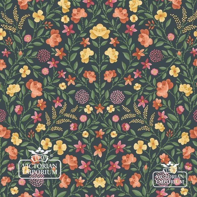 Victorian Wallpaper 13031 Court Embroidery Flat