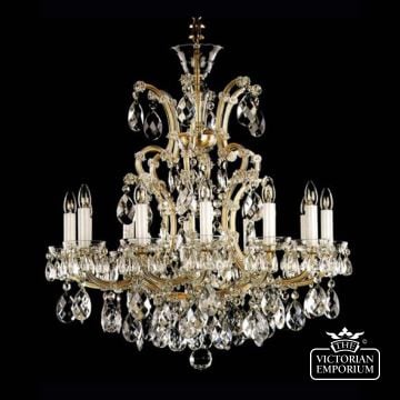 Small bohemian crystal chandelier