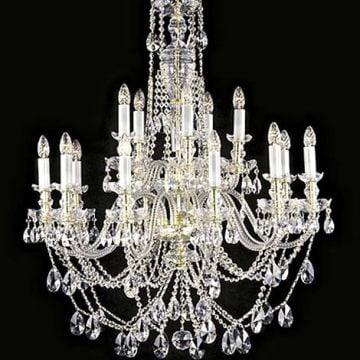 Beautiful 5 arm crystal chandelier
