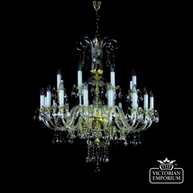 Traditional Sparkling Chandelier With Crystal Trimmings
