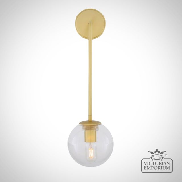 Westport Glass Globe Wall Light Mlwl431satbrscl