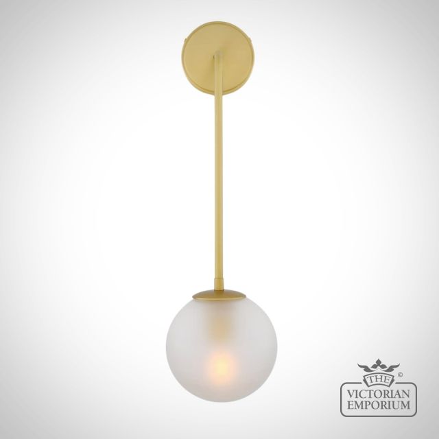 Westport Glass Globe Wall Light Mlwl431satbrsfr2