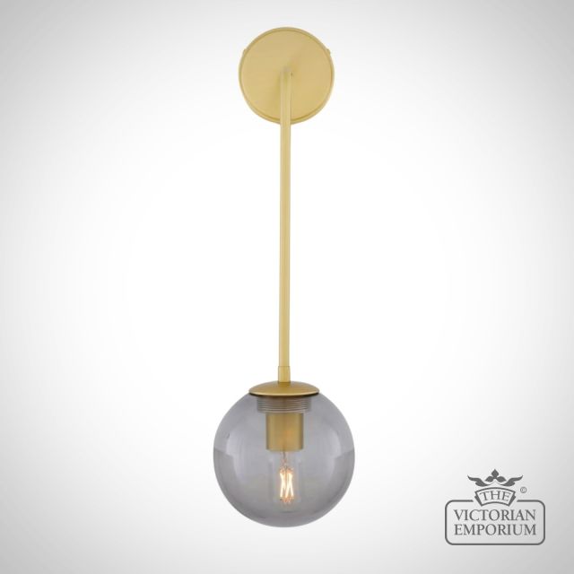 Westport Glass Globe Wall Light Mlwl431satbrssm