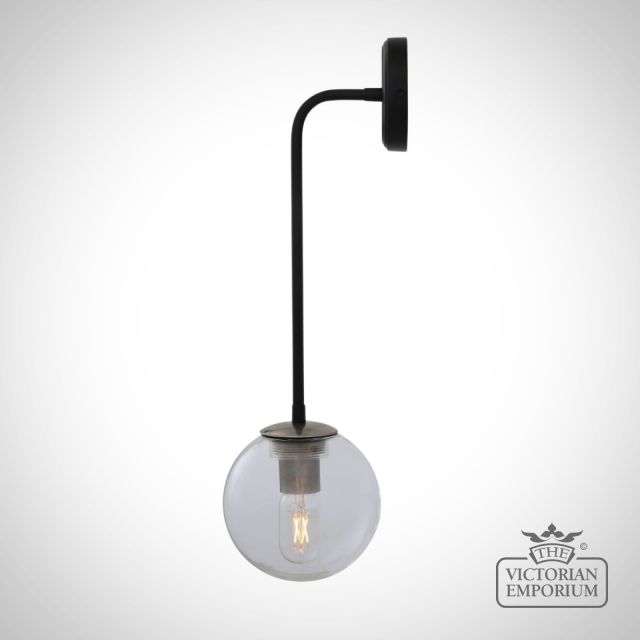 Newport Glass Globe Wall Light Mlwl425antslvpcmbkcl 1