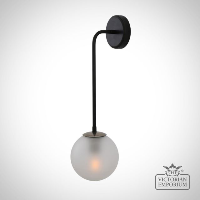 Newport Glass Globe Wall Light Mlwl425antslvpcmbkfr