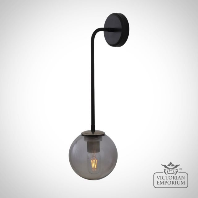 Newport Glass Globe Wall Light Mlwl425antslvpcmbksm
