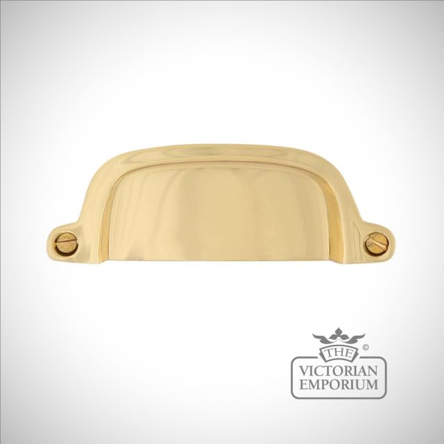 Neale Brass Drawer Curved Pull Handle 97mm Mlfp030polbrs 