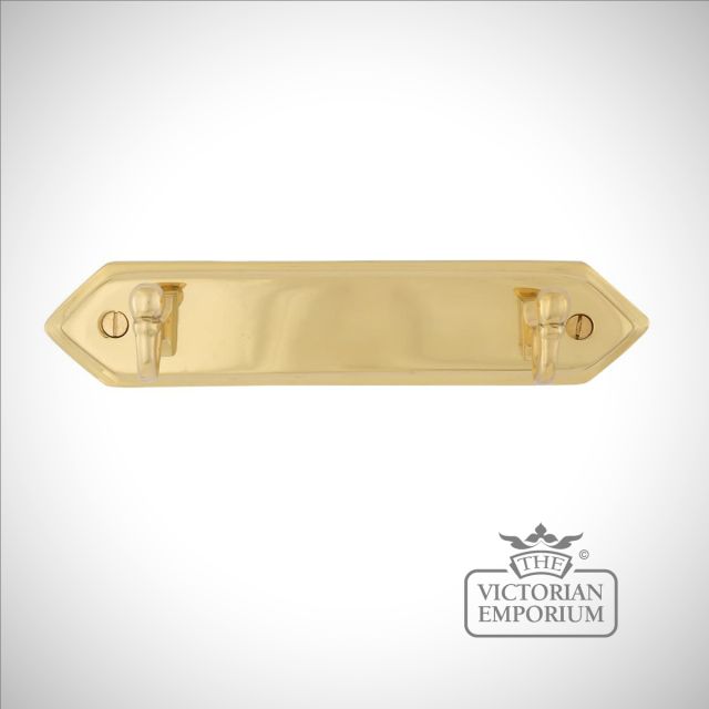 Littleton Two Brass Coat Hooks On Plate 50x175mm Mlfp028polbrs