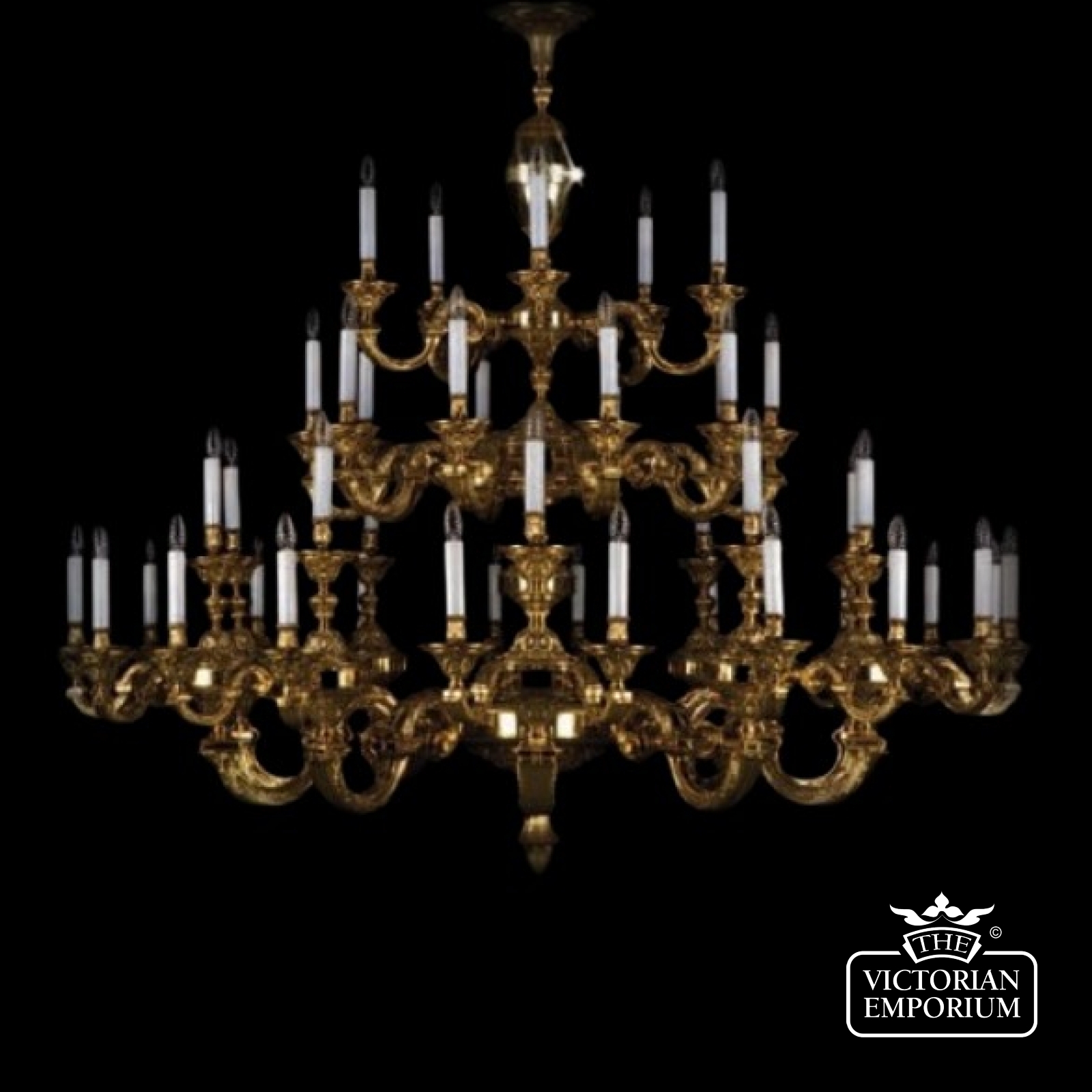 Grand 3 tier cast chandelier | Large Ceiling Chandeliers, image size:1600x1600