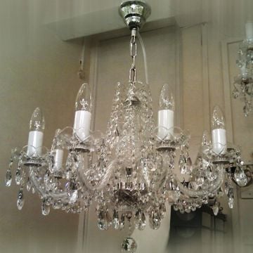 Medium lead crystal chandelier