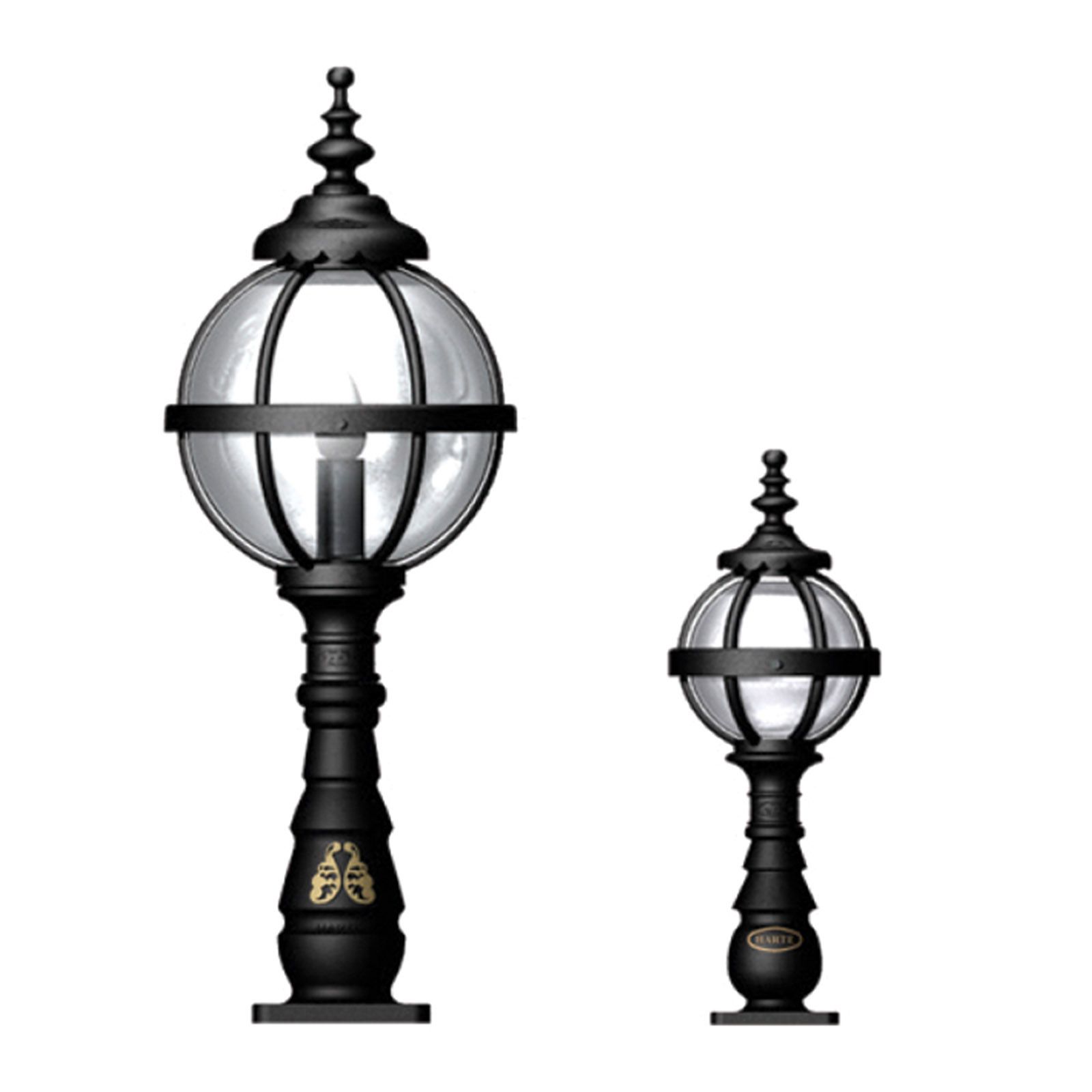Globe lantern on pedestal in a choice of sizes