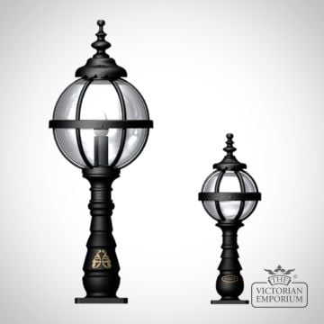 Globe lantern on pedestal in a choice of sizes