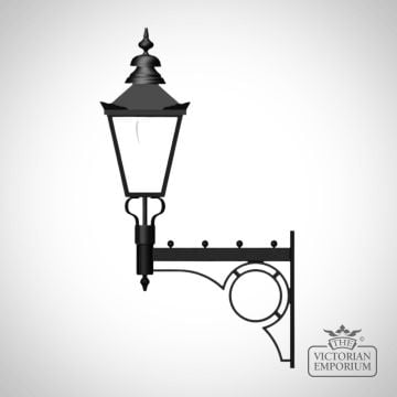 Traditional Cast Iron Up Lantern on Decorative Wall Bracket in a choice of sizes