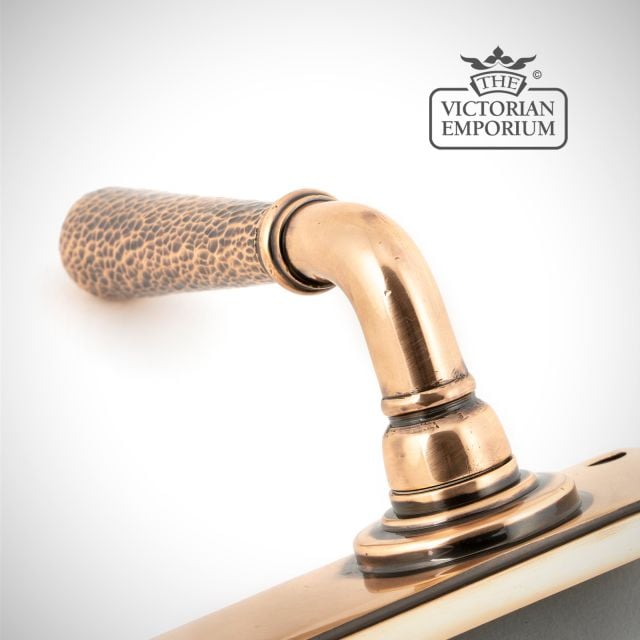Door Handle Polished Bronze Hammered 46226 3