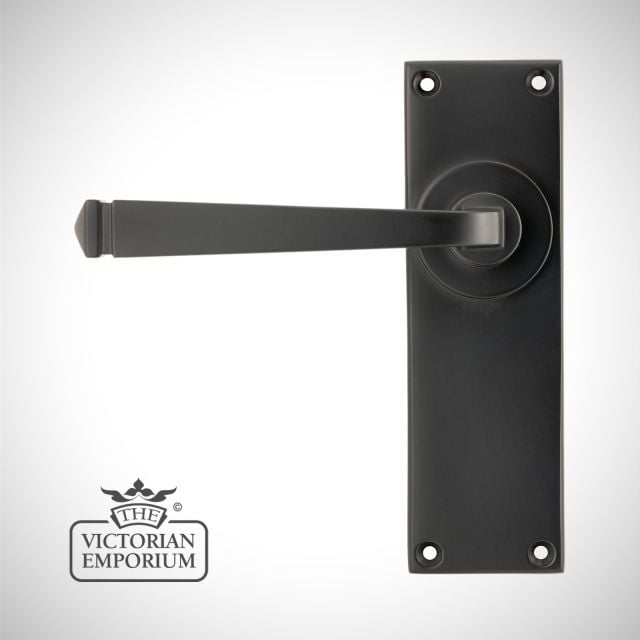Aged Bronze Avon Lever Set - lock or latch