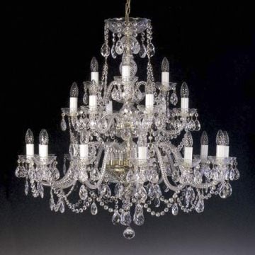 Small elegant lead crystal chandelier