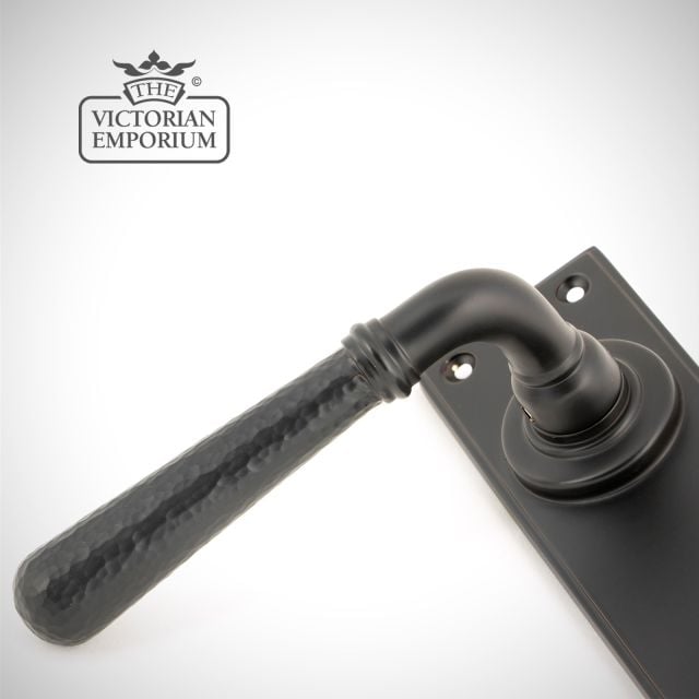 Door Handle Aged Bronze Hammered 46222 2
