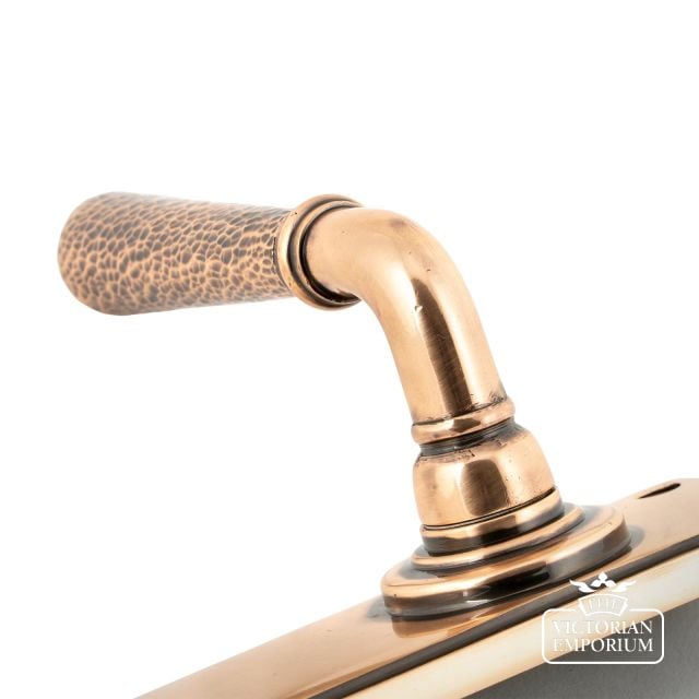 Door Handle Polished Bronze Hammered 46227 3