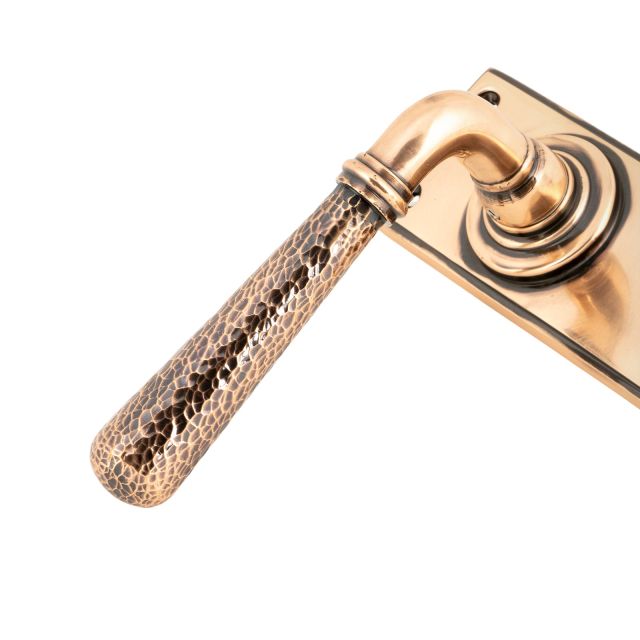 Door Handle Polished Bronze Hammered 46228 2