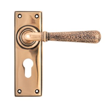 Door Handle Polished Bronze Hammered 46228 Main
