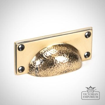 Hammered Pull Handle In Polished Bronze  46040 Main