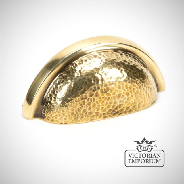 Drawer Pull Aged Brass Hammered 46041 Main
