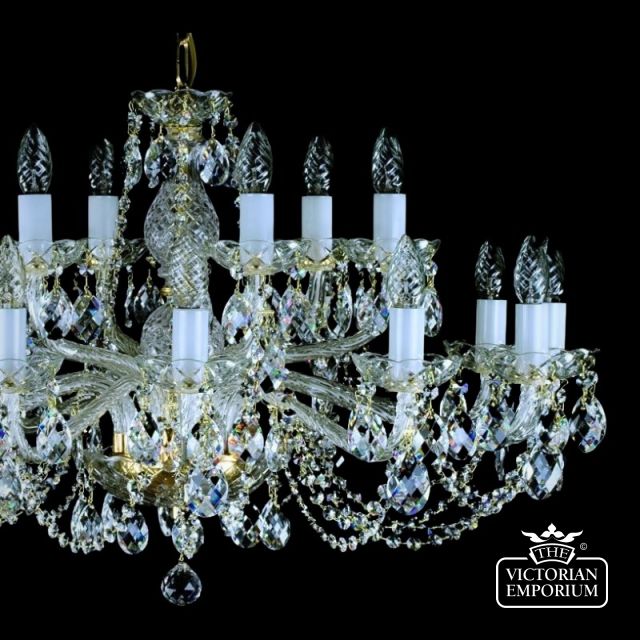 Cameron Ornate Crystal Chandelier With Twisted Glass Arms 3  Cameron