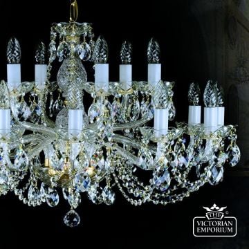 Cameron Ornate Crystal Chandelier With Twisted Glass Arms 3  Cameron