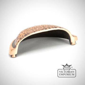 Polished Bronze Hammered Regency Concealed Drawer Pull