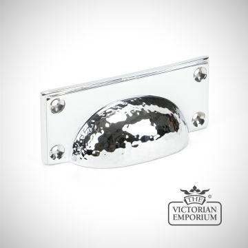 Drawer Pull Polished Chrome Hammered 46038 Main
