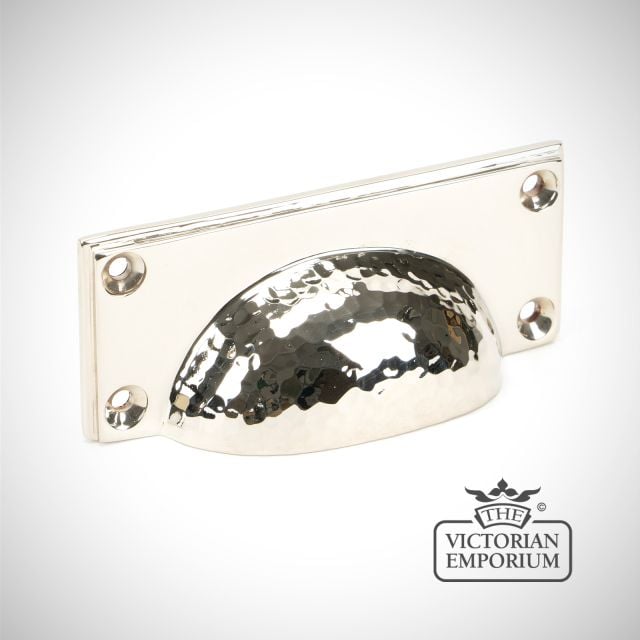 Drawer Pull Polished Nickel Hammered 46037 Main