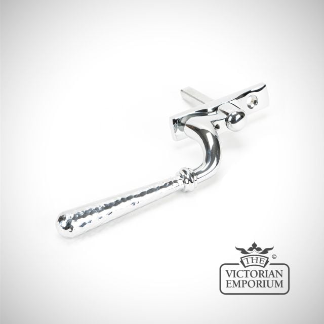 Espag Window Handle Polished Nickel Hammered 45919 1