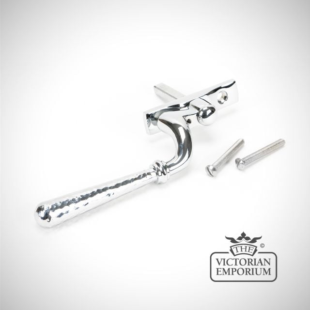 Espag Window Handle Polished Nickel Hammered 45919 2
