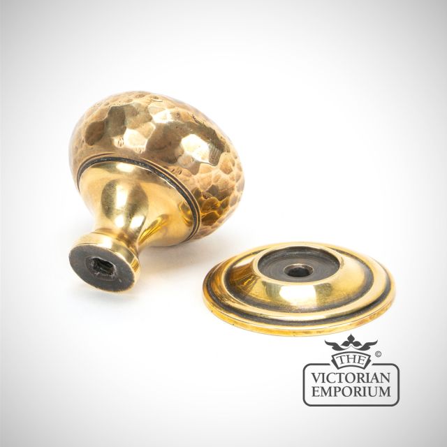 Knob Aged Brass Hammered 46021 2