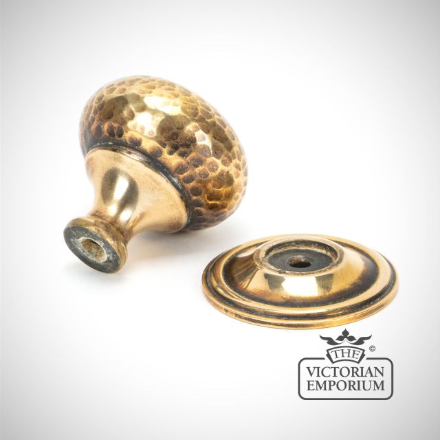 Knob Aged Brass Hammered 46026 2