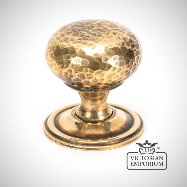 Knob Aged Brass Hammered 46026 Main