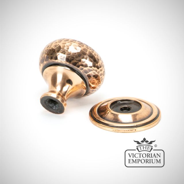 Knob Polished Bronze Hammered 46025 2