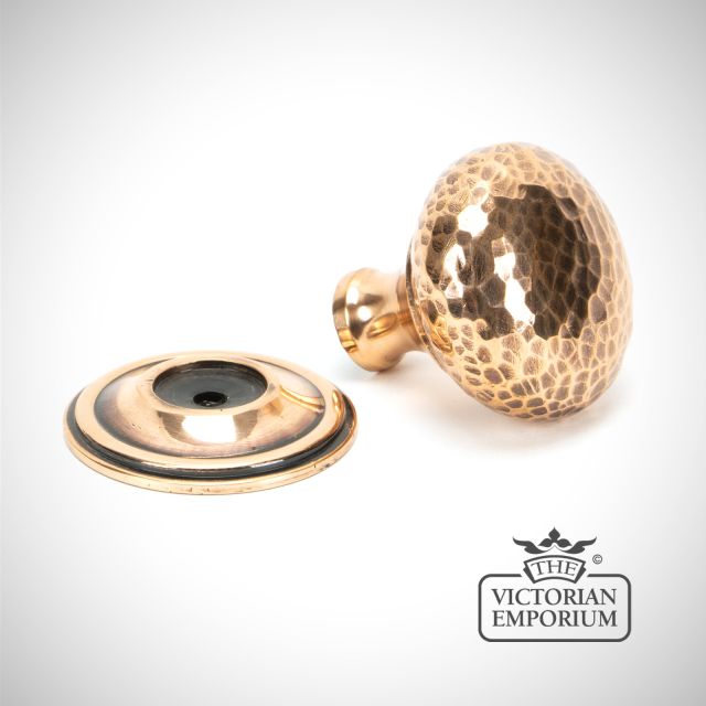 Knob Polished Bronze Hammered 46030 1