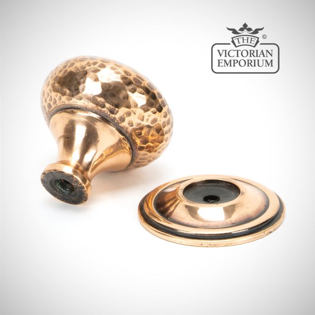 Knob Polished Bronze Hammered 46030 2