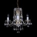 3 arm crystal chandelier