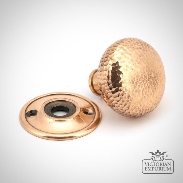 Knob Polished Bronze Hammered 46035 2