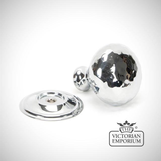 Knob Polished Chrome Hammered 46023 1