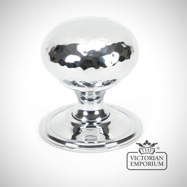 Knob Polished Chrome Hammered 46028 Main