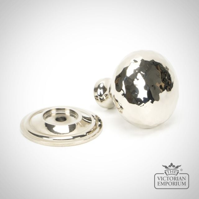 Polished Nickel Hammered Mushroom Cabinet Knob  46022 1