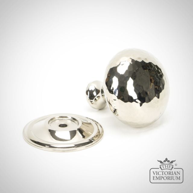 Polished Nickel Hammered Mushroom Cabinet Knob  46027 1