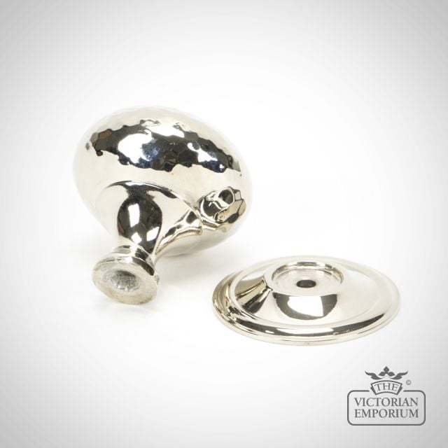 Polished Nickel Hammered Mushroom Cabinet Knob  46027 2